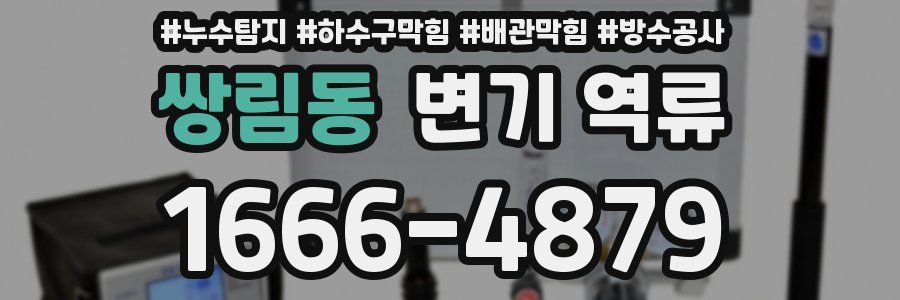 쌍림동 변기 역류