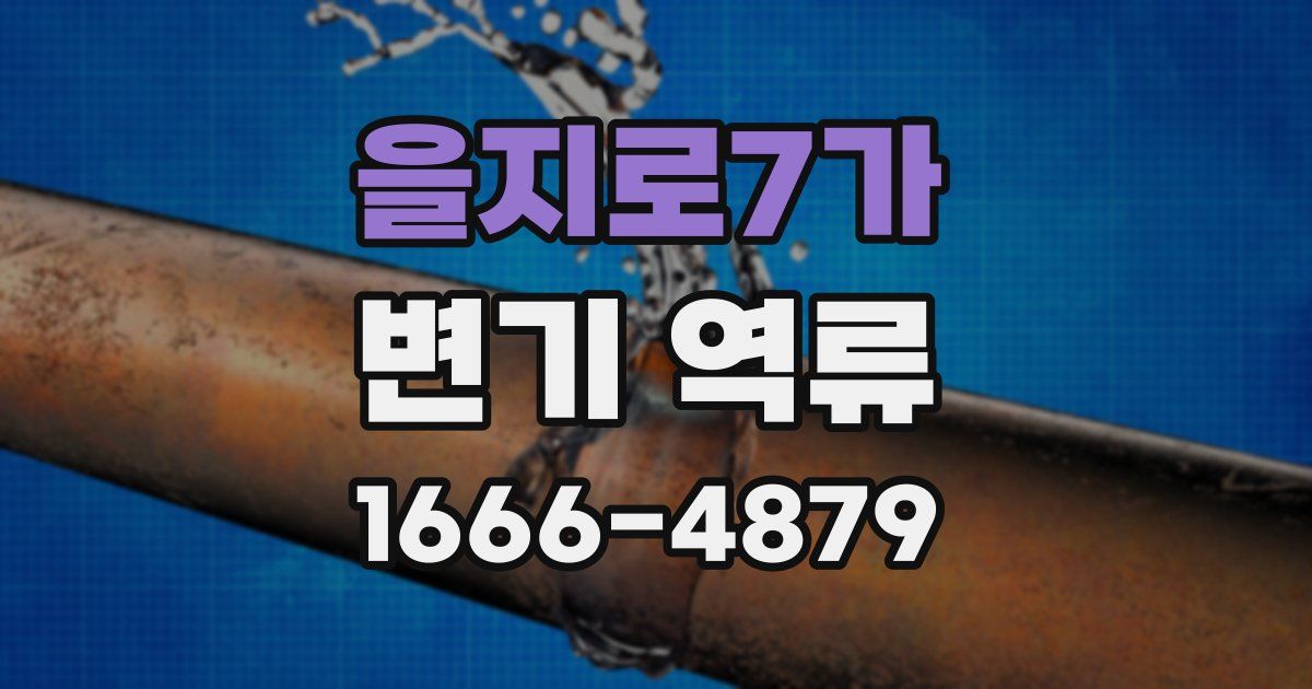 을지로7가 변기 역류