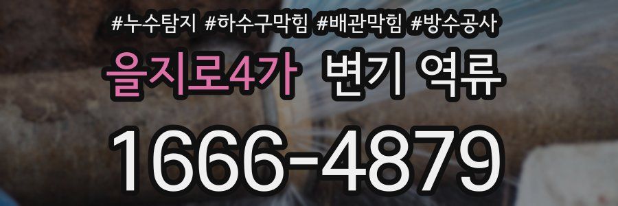 을지로4가 변기 역류