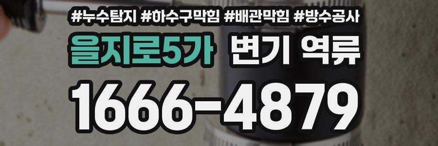 을지로5가 변기 역류