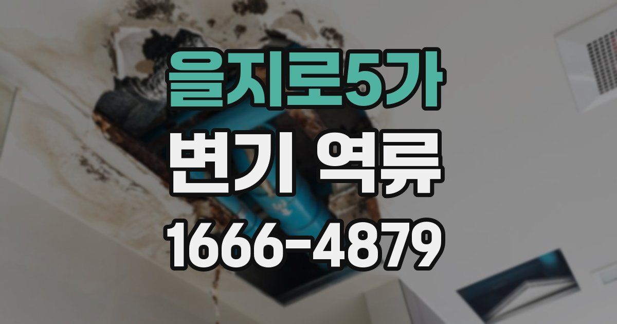 을지로5가 변기 역류