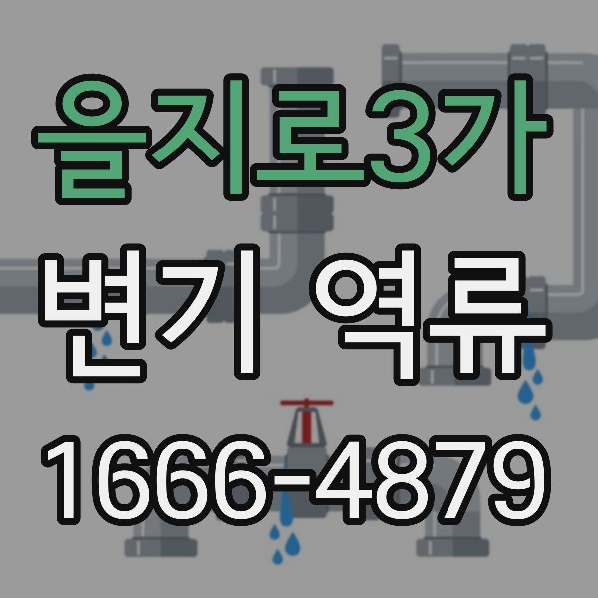 을지로3가 변기 역류