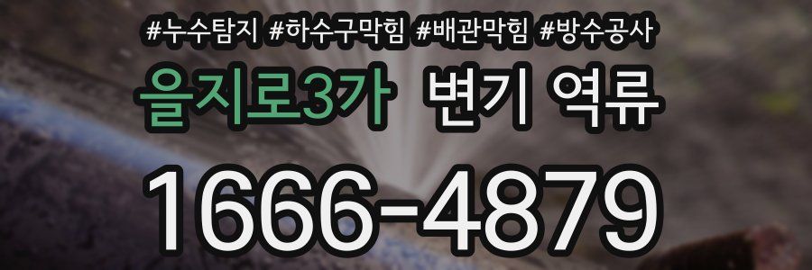 을지로3가 변기 역류