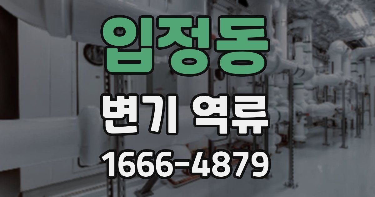 입정동 변기 역류