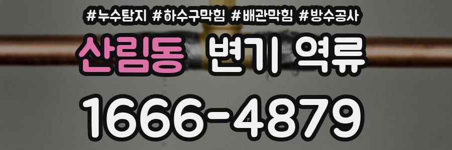 산림동 변기 역류