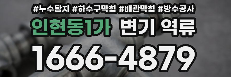 인현동1가 변기 역류