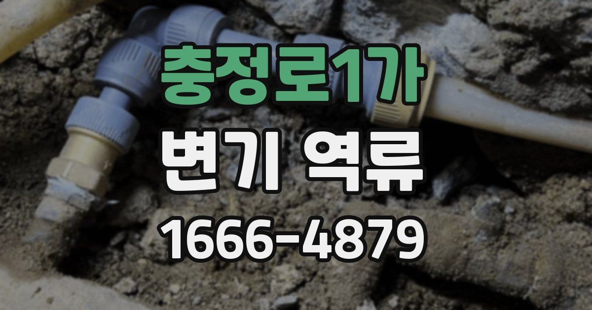 충정로1가 변기 역류