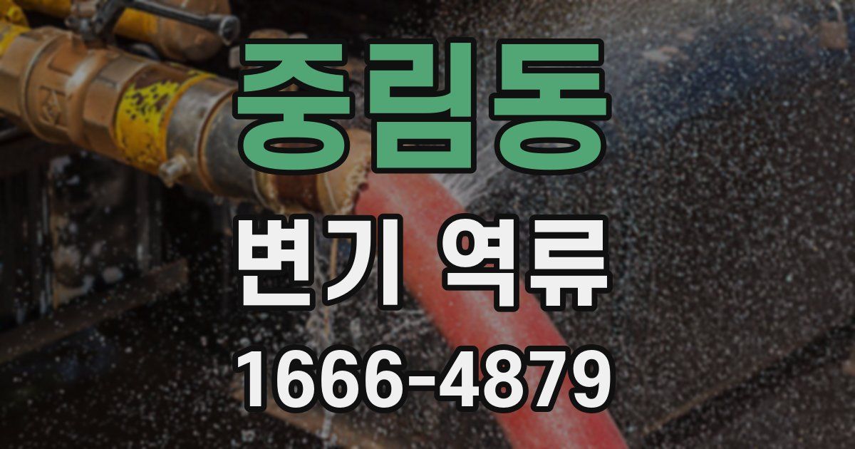 중림동 변기 역류