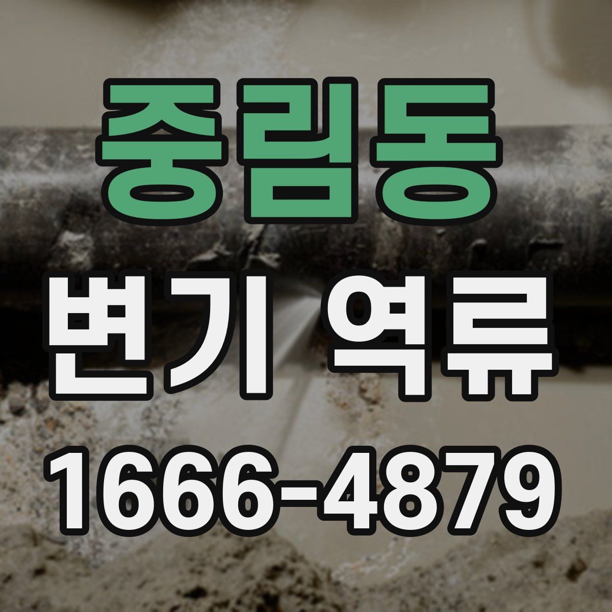 중림동 변기 역류