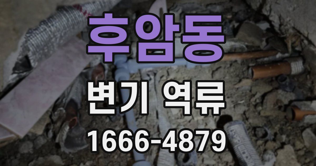 후암동 변기 역류