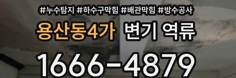 용산동4가 변기 역류