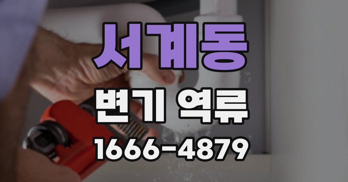 서계동 변기 역류