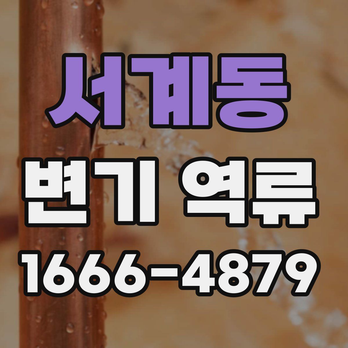 서계동 변기 역류