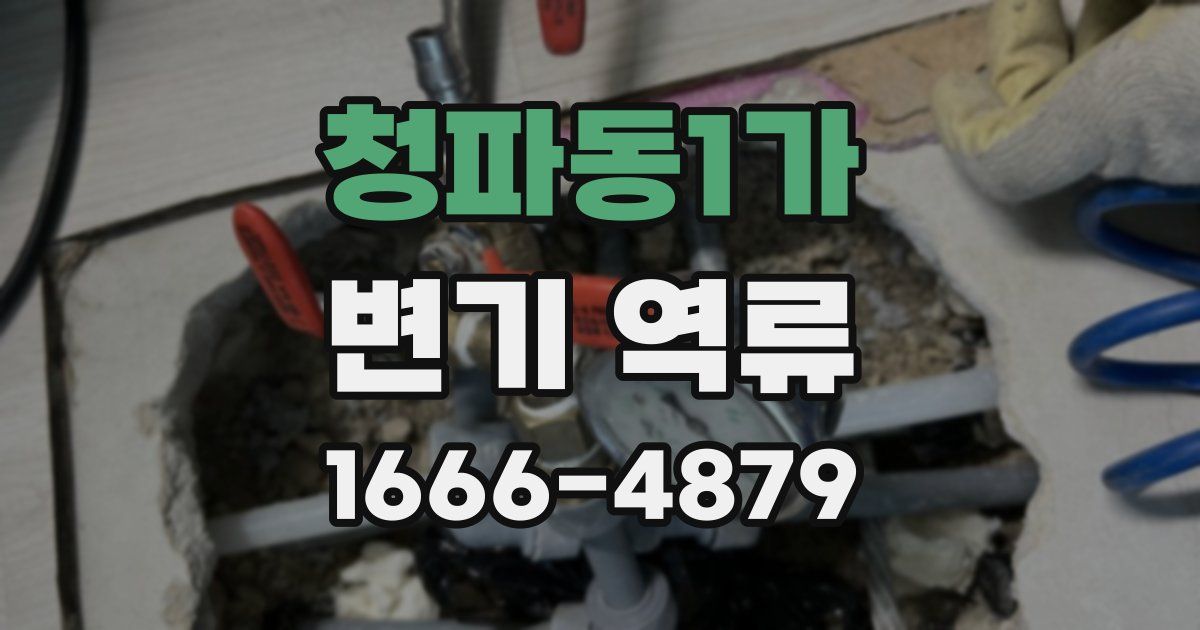 청파동1가 변기 역류
