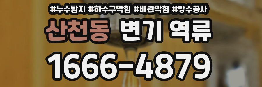 산천동 변기 역류