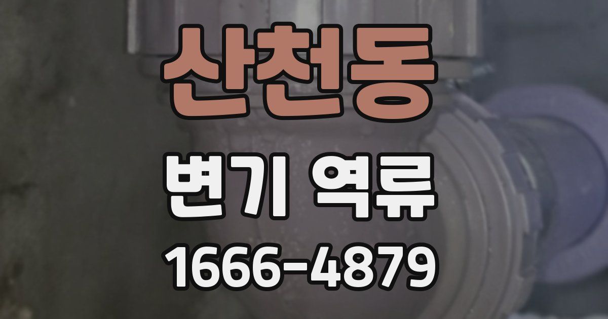 산천동 변기 역류