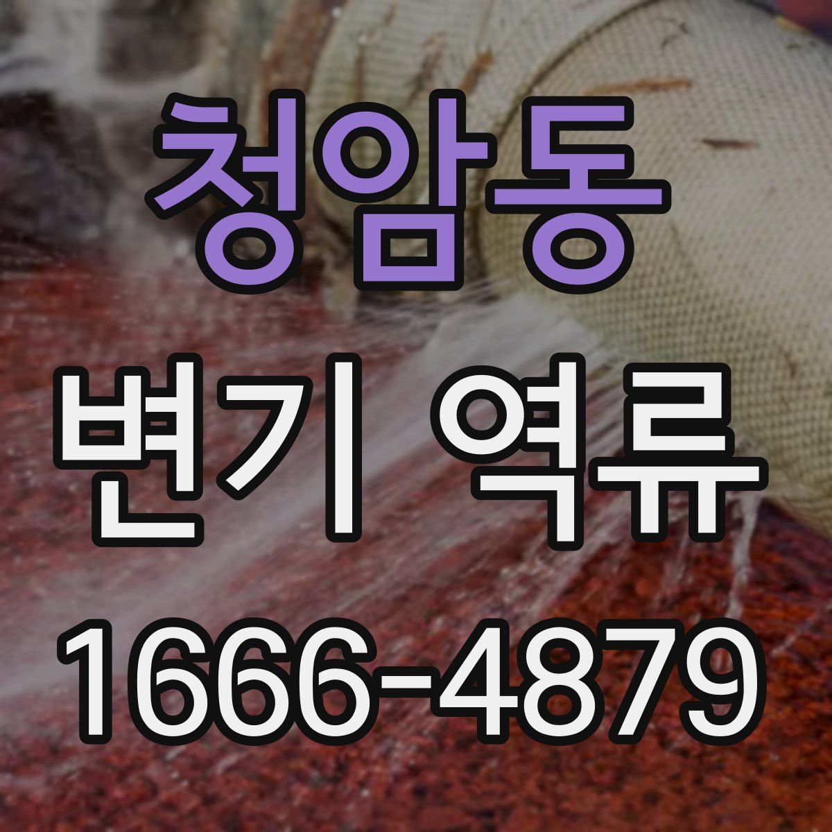 청암동 변기 역류
