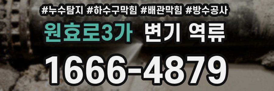 원효로3가 변기 역류