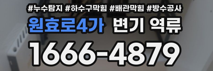 원효로4가 변기 역류