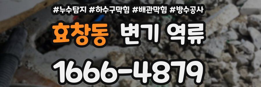 효창동 변기 역류