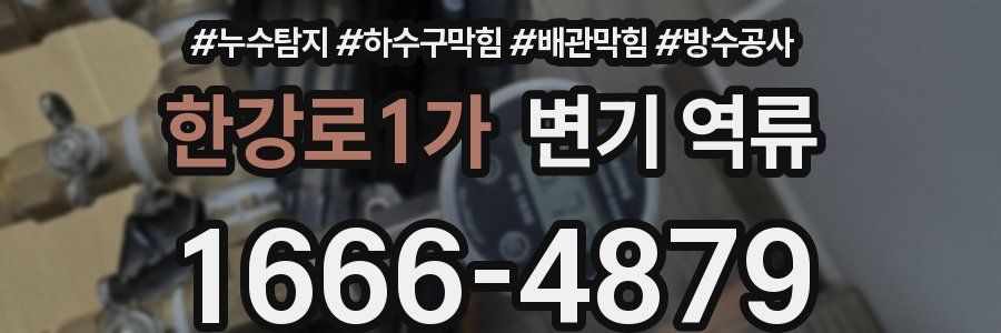 한강로1가 변기 역류