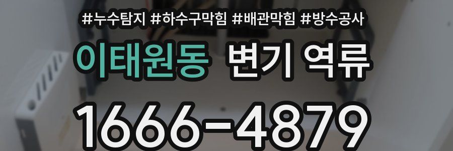 이태원동 변기 역류