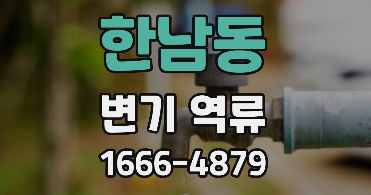 한남동 변기 역류