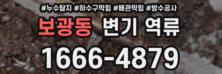 보광동 변기 역류