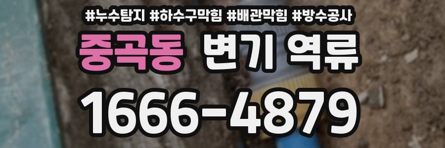 중곡동 변기 역류
