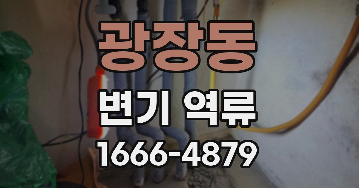 광장동 변기 역류
