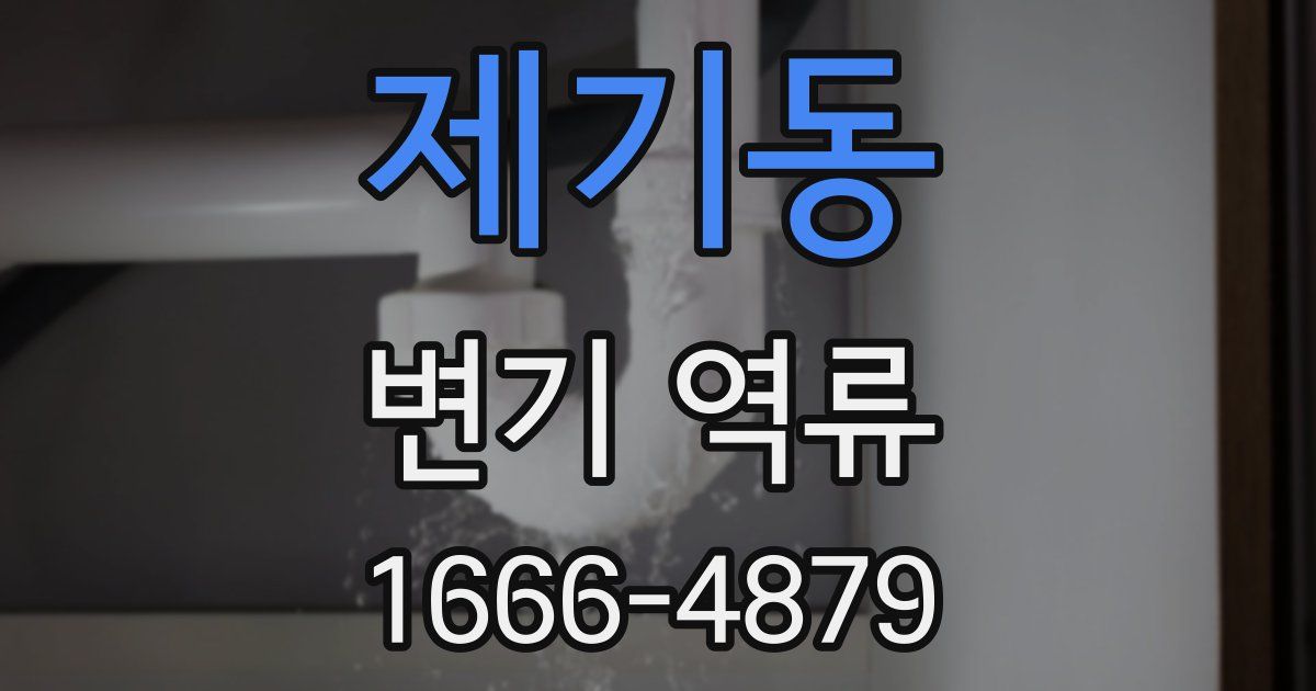 제기동 변기 역류