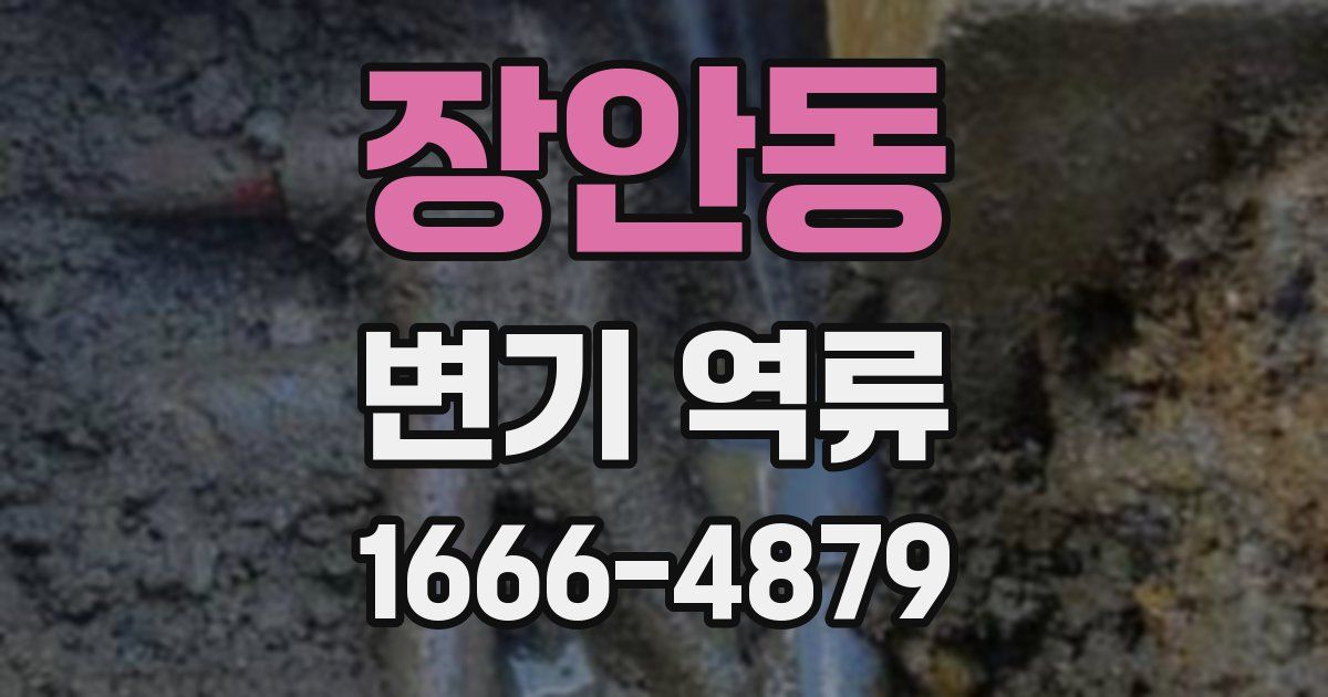 장안동 변기 역류