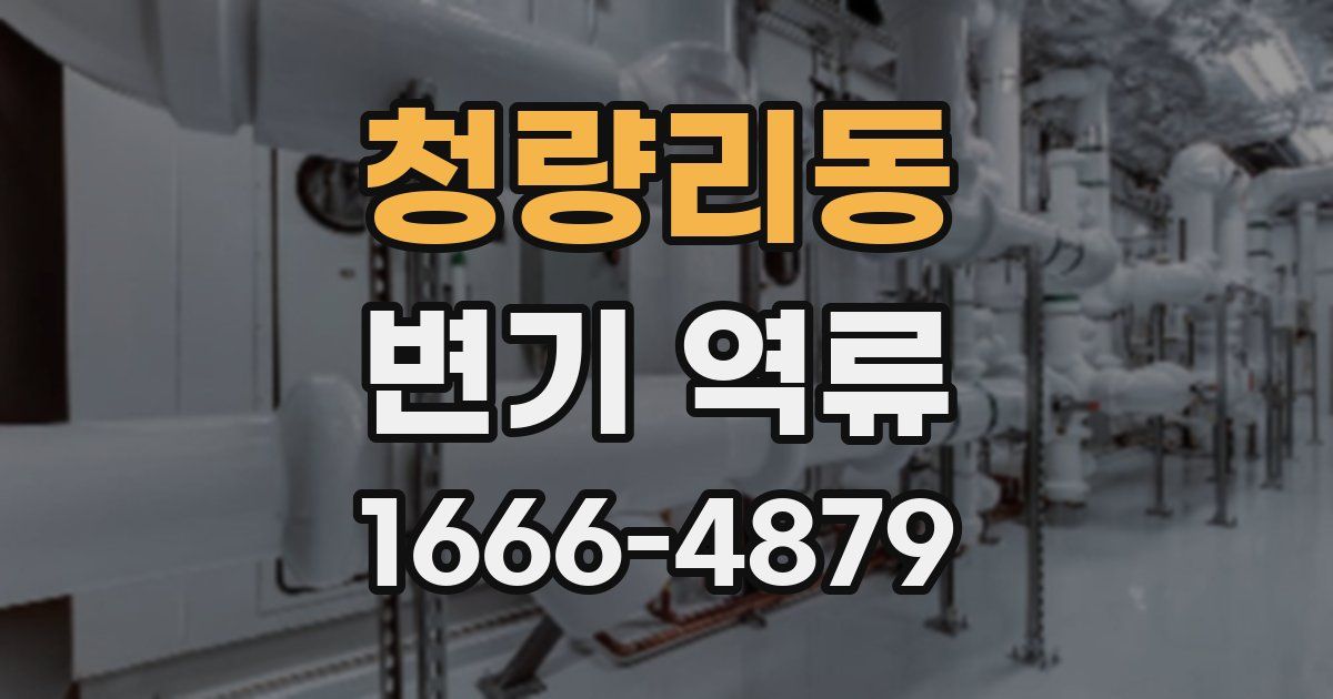 청량리동 변기 역류
