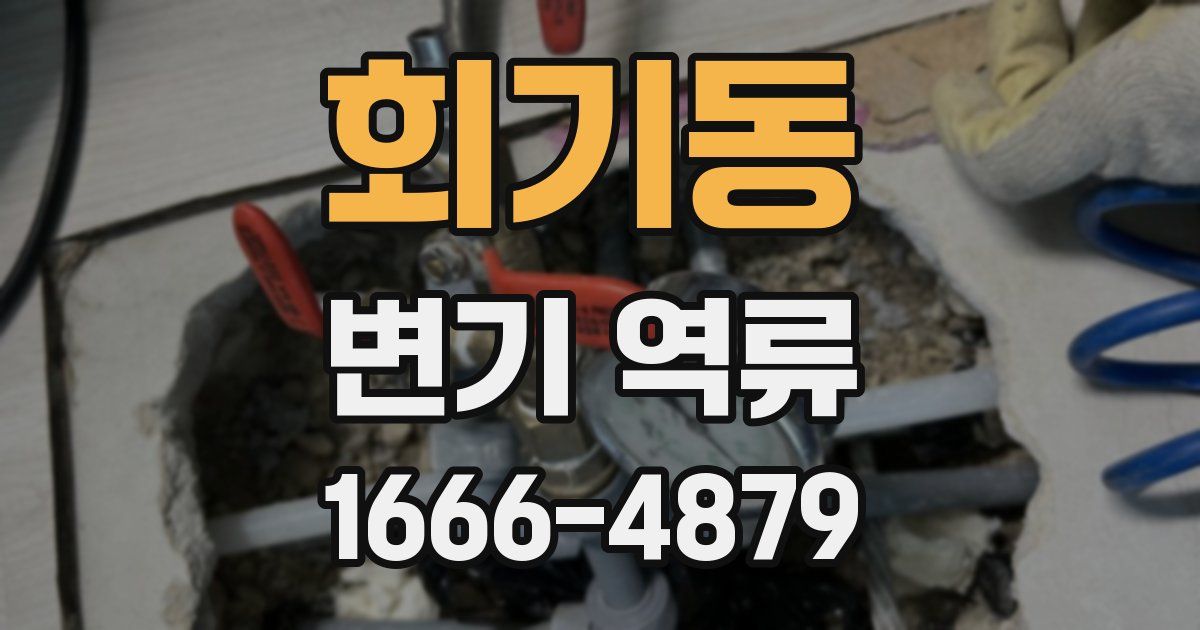 회기동 변기 역류