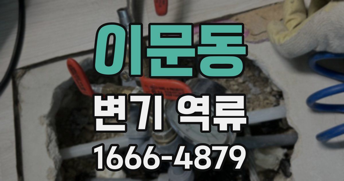 이문동 변기 역류