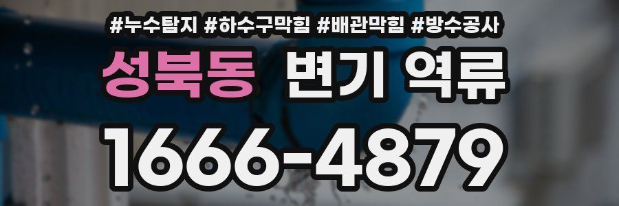 성북동 변기 역류