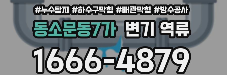 동소문동7가 변기 역류