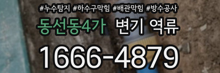동선동4가 변기 역류