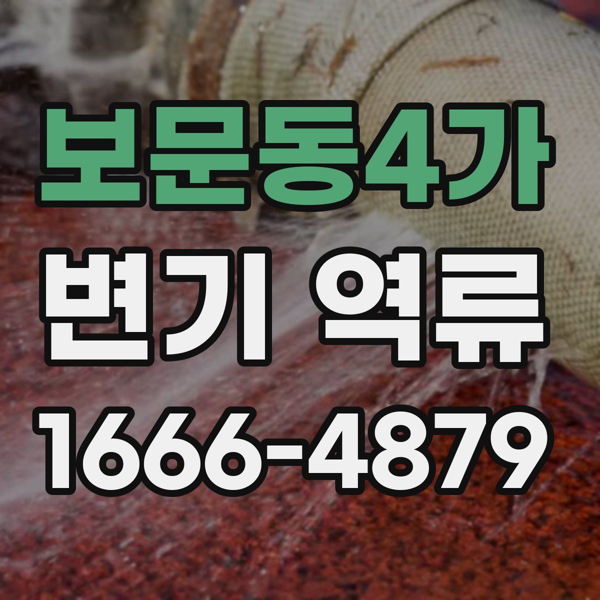 보문동4가 변기 역류