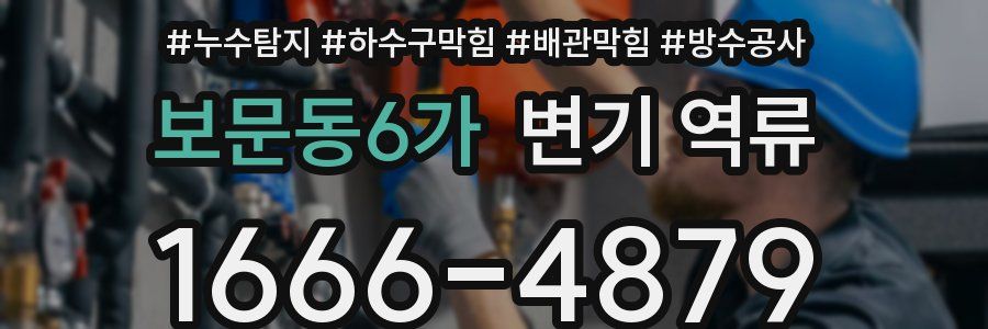 보문동6가 변기 역류