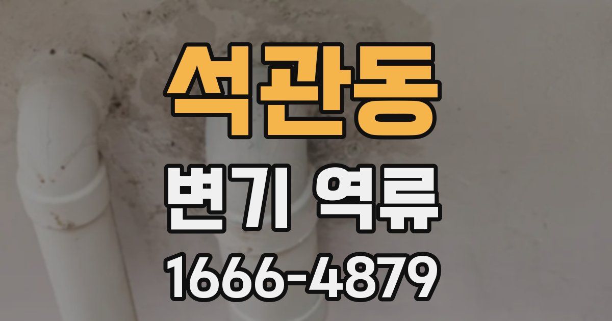 석관동 변기 역류