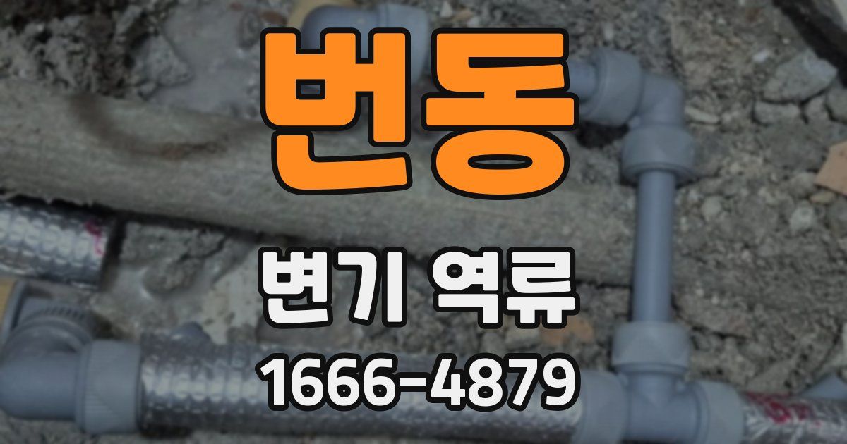 번동 변기 역류