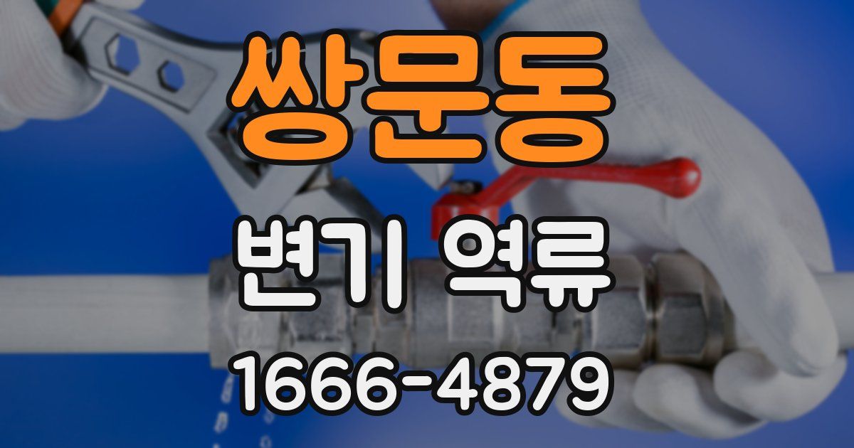 쌍문동 변기 역류