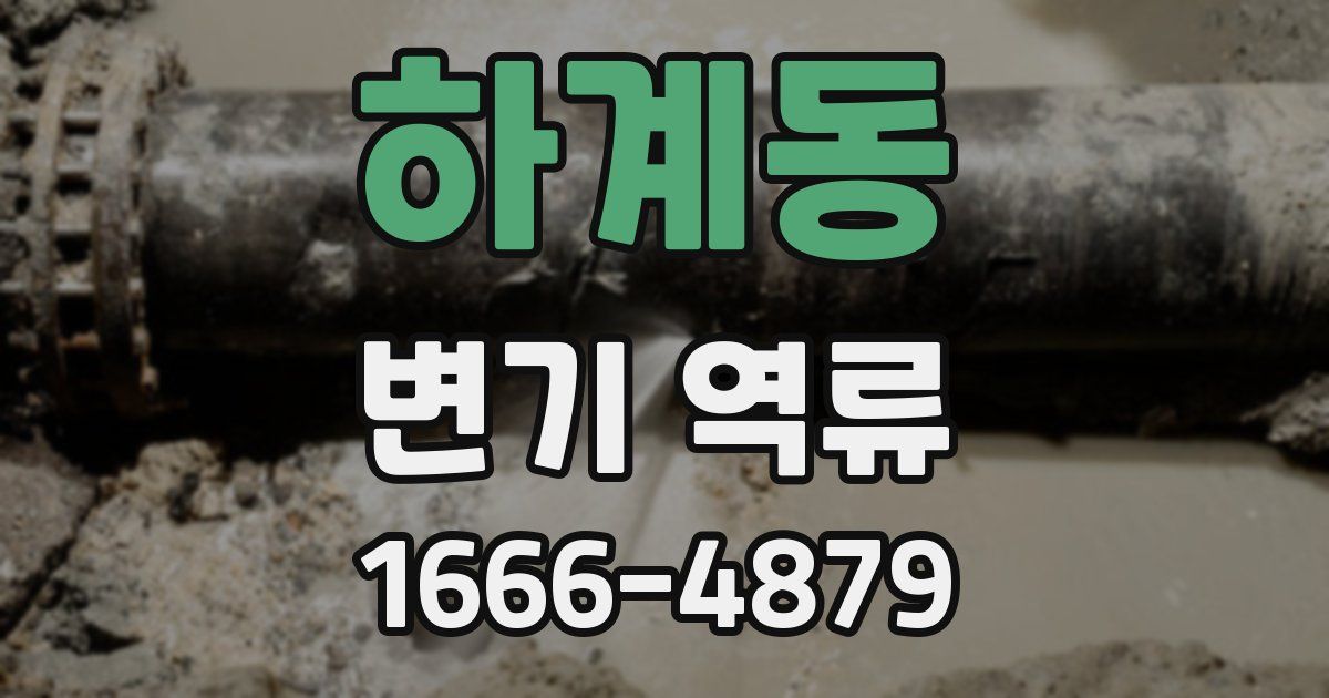 하계동 변기 역류