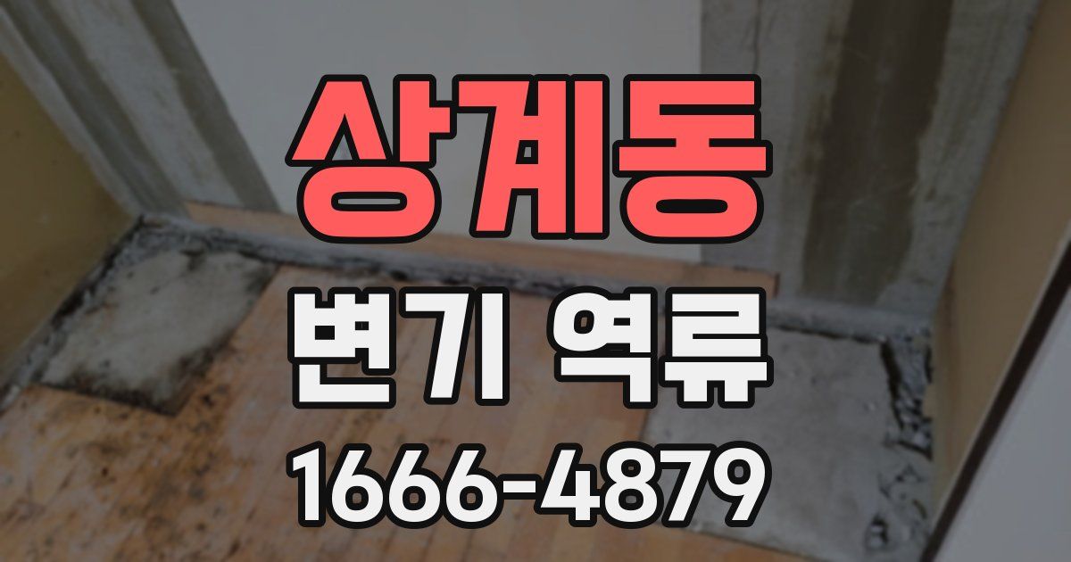 상계동 변기 역류