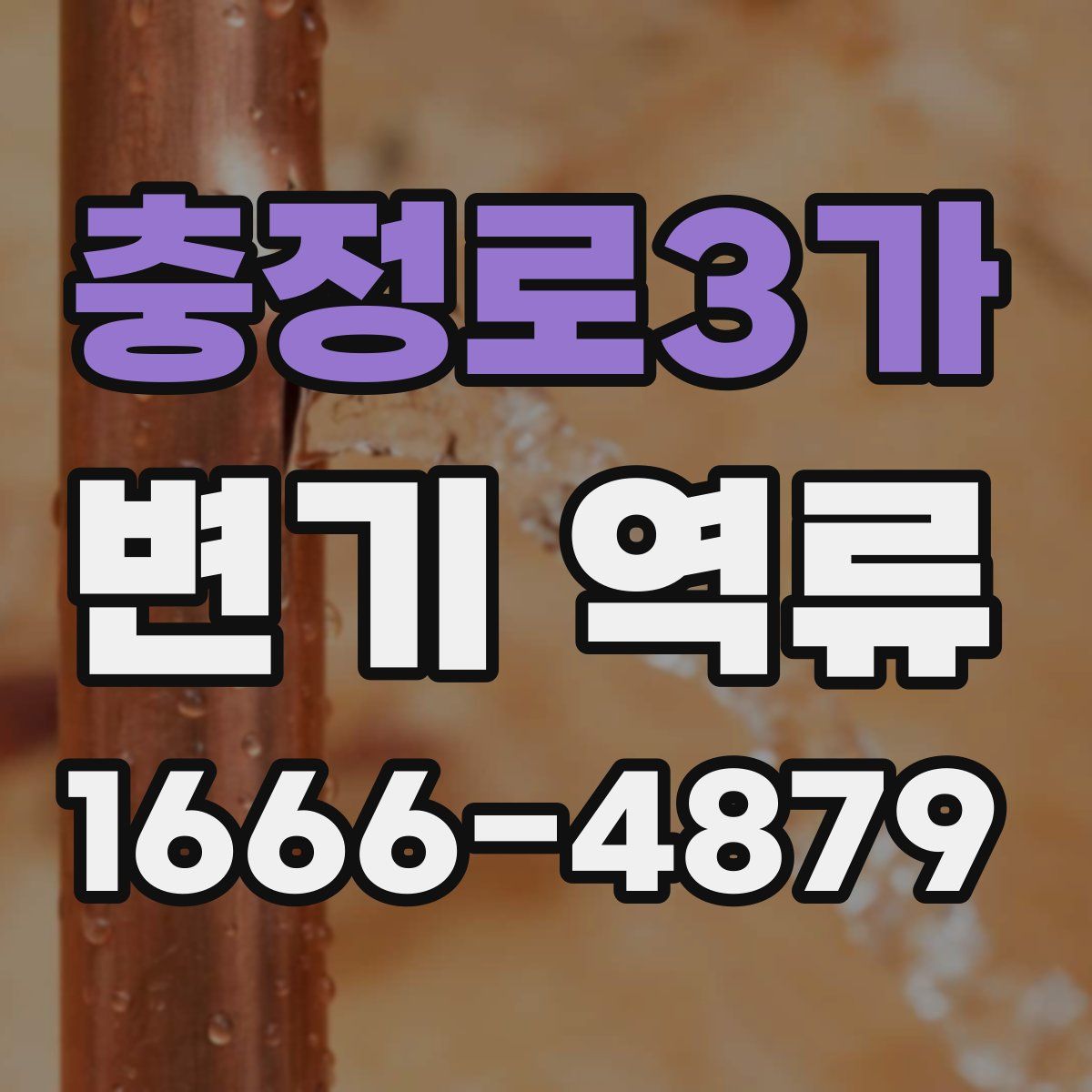 충정로3가 변기 역류