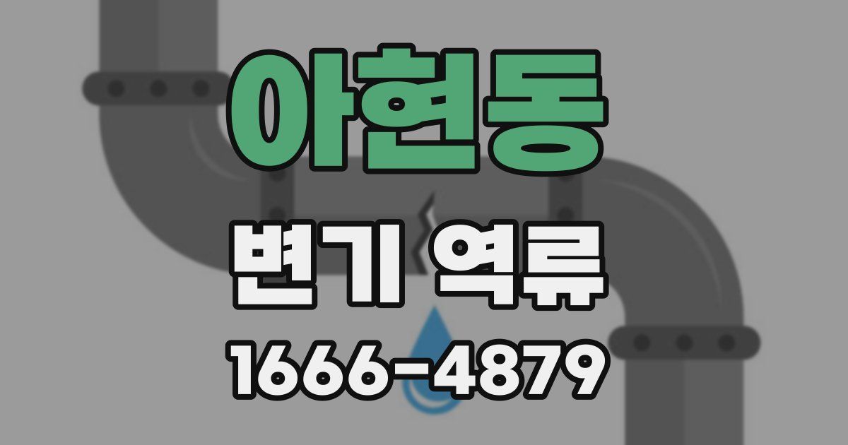 아현동 변기 역류