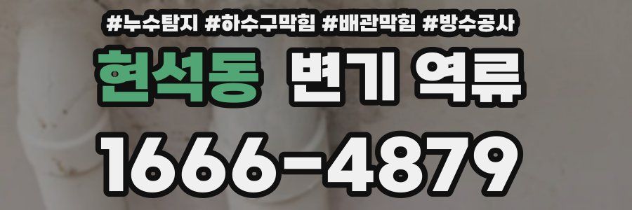 현석동 변기 역류