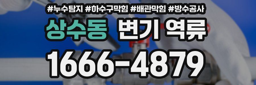 상수동 변기 역류