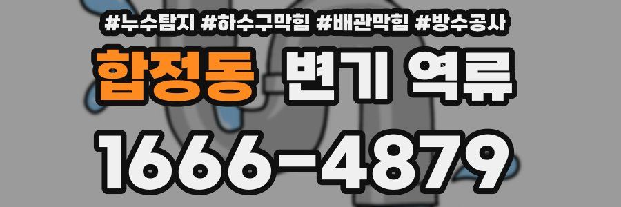합정동 변기 역류